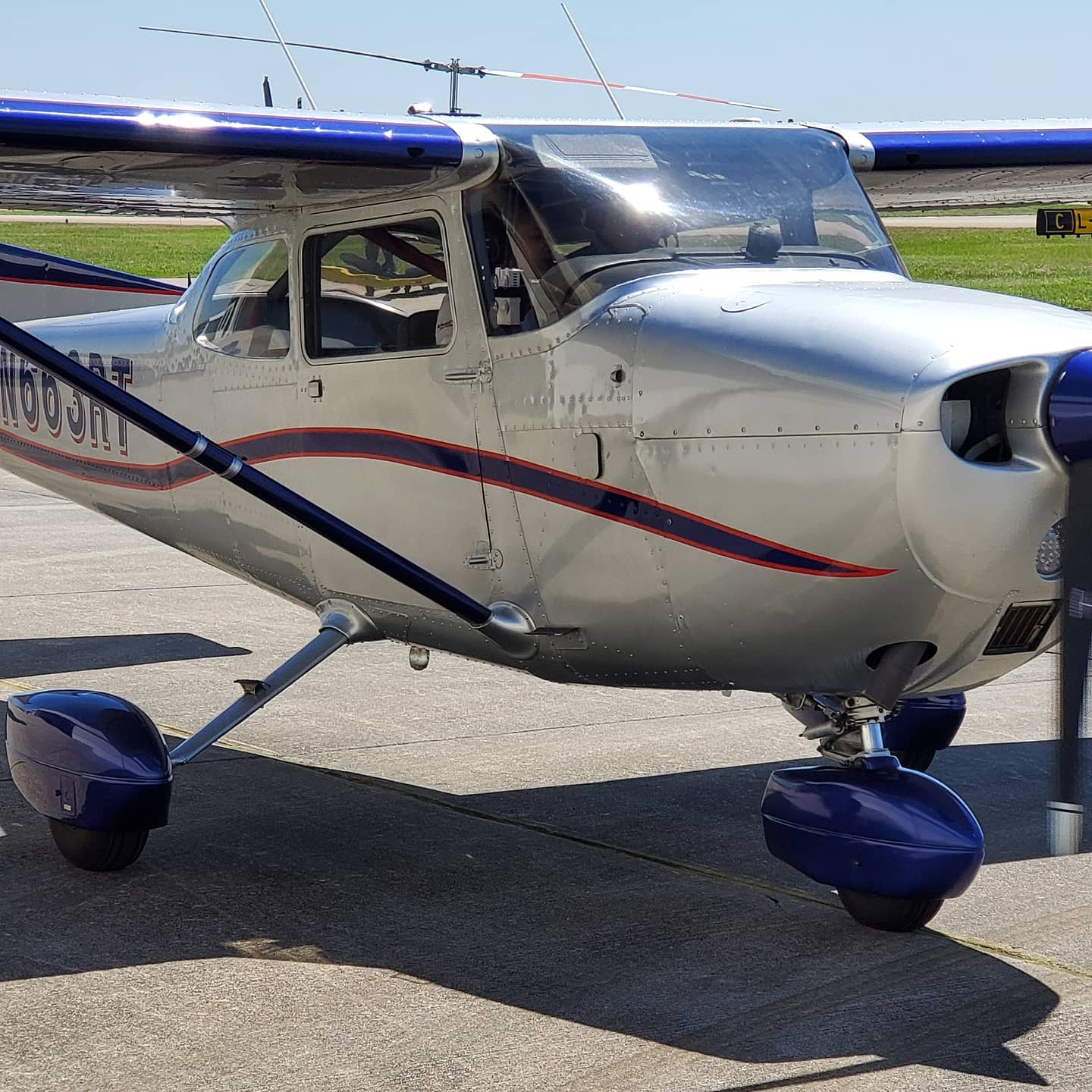 Cessna 172 with newly finished paint job.